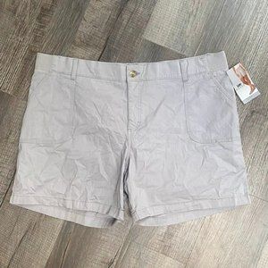 *NWT* Lee Riders Gray Shorts Regular Fit, Mid Rise Plus Size 22